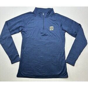 MTN OPS Women's Medium Navy 1/4 Zip Lightweight Pullover Thumbholes Long Sleeve